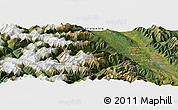 Satellite Panoramic Map of the area around 50° 31' 50" N, 116° 22' 30" W