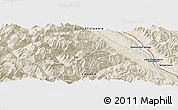 Shaded Relief Panoramic Map of the area around 50° 31' 50" N, 116° 22' 30" W