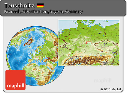Physical Location Map of Teuschnitz