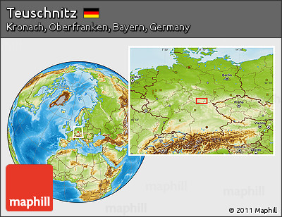 Physical Location Map of Teuschnitz
