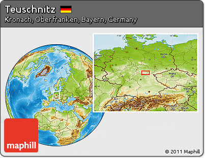 Physical Location Map of Teuschnitz