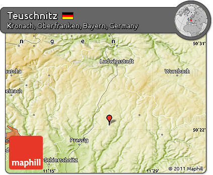 Physical Map of Teuschnitz