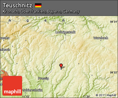 Physical Map of Teuschnitz