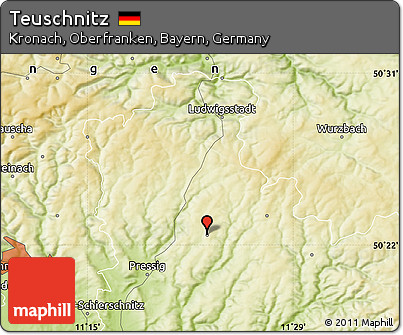 Physical Map of Teuschnitz
