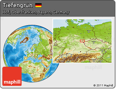 Physical Location Map of Tiefengrün