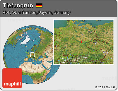 Satellite Location Map of Tiefengrün