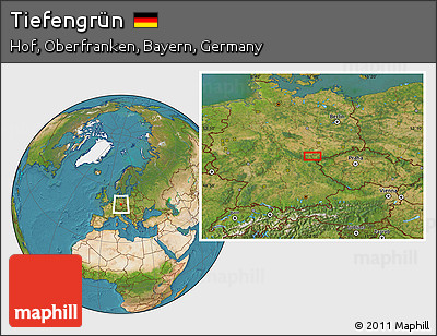 Satellite Location Map of Tiefengrün