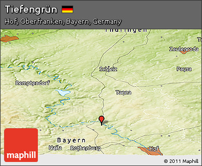 Physical Panoramic Map of Tiefengrün