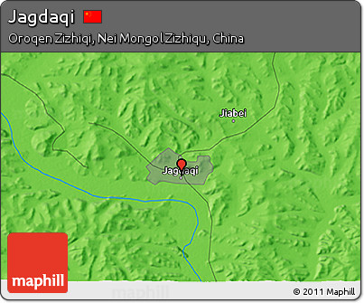 Political 3D Map of Jagdaqi