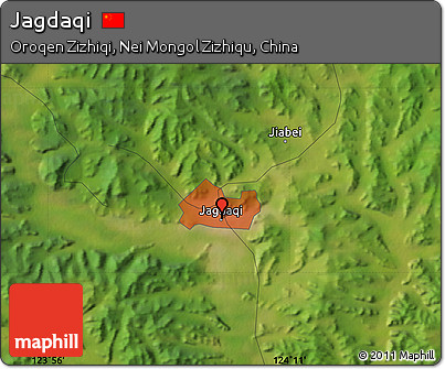 Satellite Map of Jagdaqi