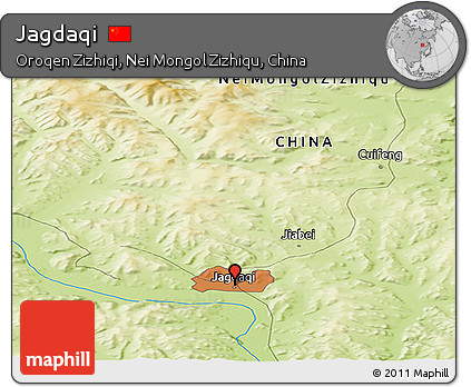 Physical Panoramic Map of Jagdaqi