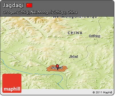 Physical Panoramic Map of Jagdaqi