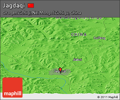 Political Panoramic Map of Jagdaqi