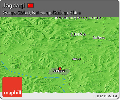 Political Panoramic Map of Jagdaqi