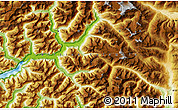 Physical Map of the area around 50° 31' 50" N, 124° 1' 30" W