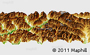 Physical Panoramic Map of the area around 50° 31' 50" N, 124° 1' 30" W