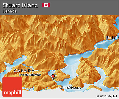 Political Panoramic Map of Stuart Island