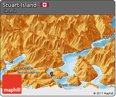 Political Panoramic Map of Stuart Island