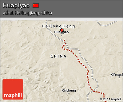 Shaded Relief 3D Map of Huapiyao