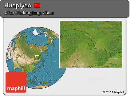 Satellite Location Map of Huapiyao