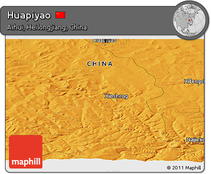 Political Panoramic Map of Huapiyao