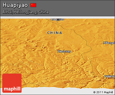 Political Panoramic Map of Huapiyao