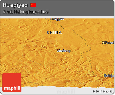 Political Panoramic Map of Huapiyao