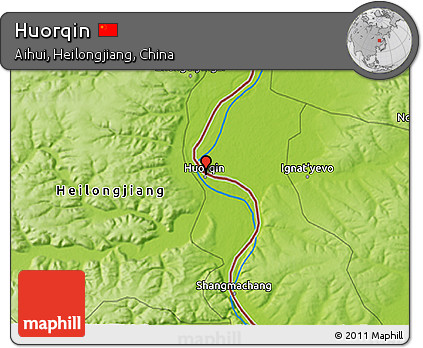 Physical 3D Map of Huorqin