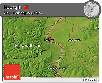Satellite 3D Map of Huorqin
