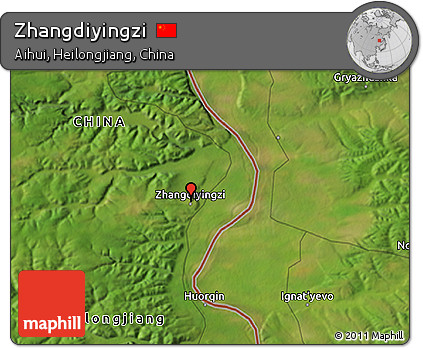 Satellite 3D Map of Zhangdiyingzi