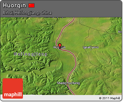 Satellite 3D Map of Huorqin