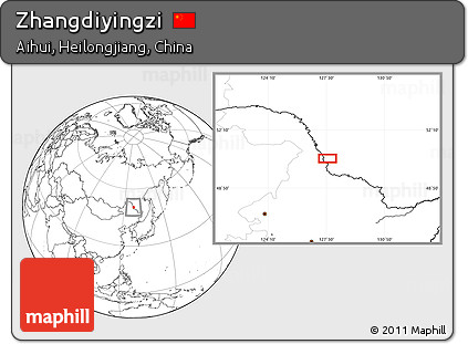 Blank Location Map of Zhangdiyingzi