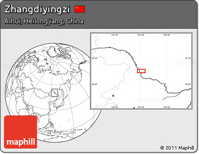 Blank Location Map of Zhangdiyingzi