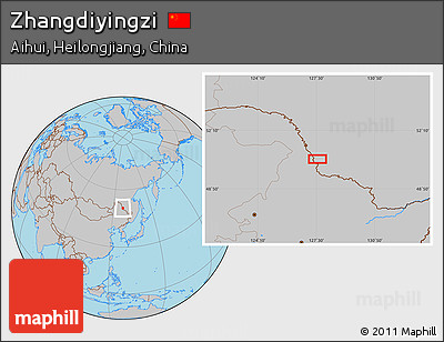 Gray Location Map of Zhangdiyingzi