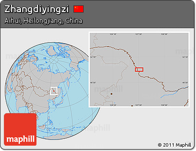 Gray Location Map of Zhangdiyingzi