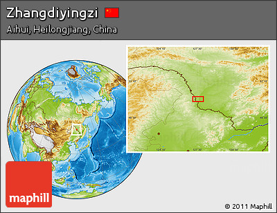 Physical Location Map of Zhangdiyingzi