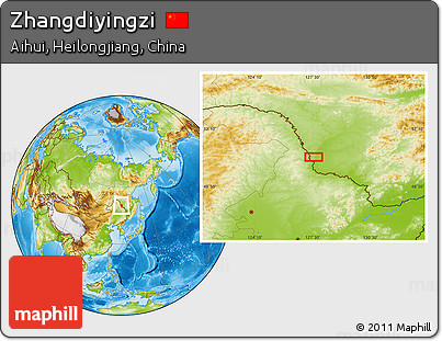 Physical Location Map of Zhangdiyingzi