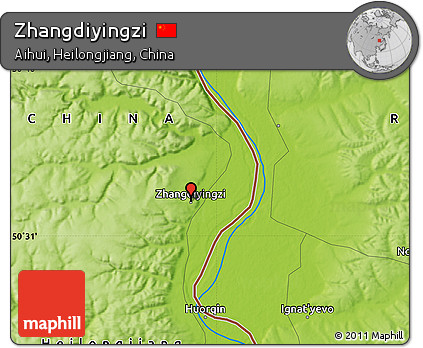 Physical Map of Zhangdiyingzi