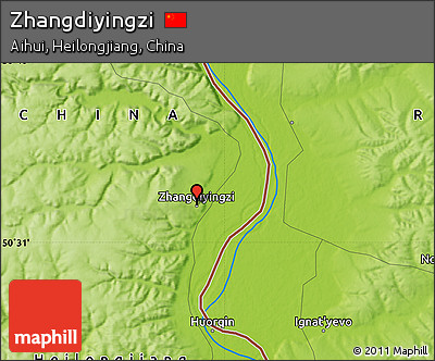 Physical Map of Zhangdiyingzi
