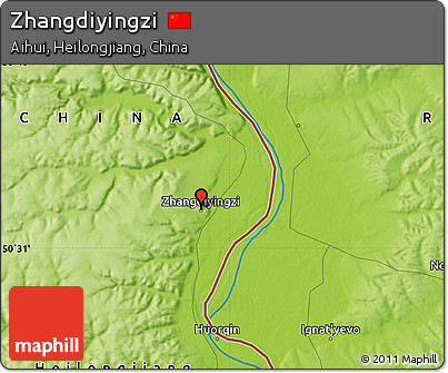 Physical Map of Zhangdiyingzi