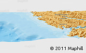 Political Panoramic Map of the area around 50° 31' 50" N, 128° 16' 30" W