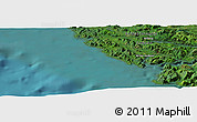 Satellite Panoramic Map of the area around 50° 31' 50" N, 128° 16' 30" W