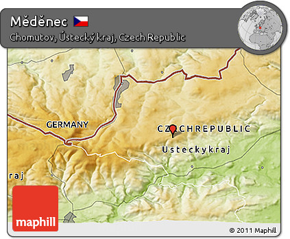 Physical 3D Map of Měděnec