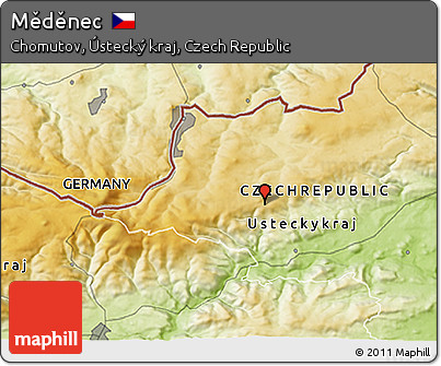 Physical 3D Map of Měděnec