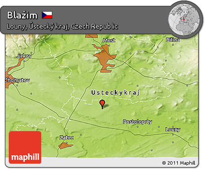 Physical 3D Map of Blažim