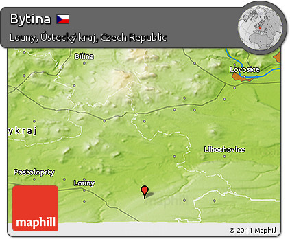 Physical 3D Map of Bytina