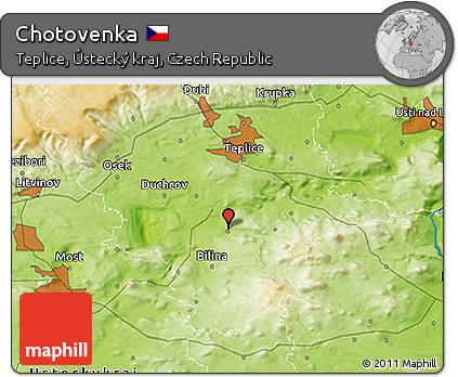 Physical 3D Map of Chotovenka