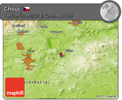 Physical 3D Map of Chouč
