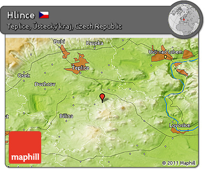 Physical 3D Map of Hlince
