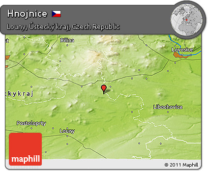 Physical 3D Map of Hnojnice